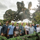 Some of the cast, and crew, behind the Avatar films enjoy the park’s opening.